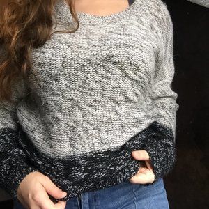 Black and White Ombre Sweater